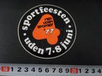sticker uden sport feesten vier uden sportief 1977, Verzamelen, Stickers, Ophalen, Zo goed als nieuw, Bedrijf of Vereniging