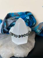 Bergkristal fire and ice iriskwarts labradoriet beschermt, Ophalen of Verzenden, Nieuw, Elastiek, Met edelsteen