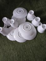 Espresso kopjes met schotels Tuscan- 6 delig, wit, Ophalen of Verzenden