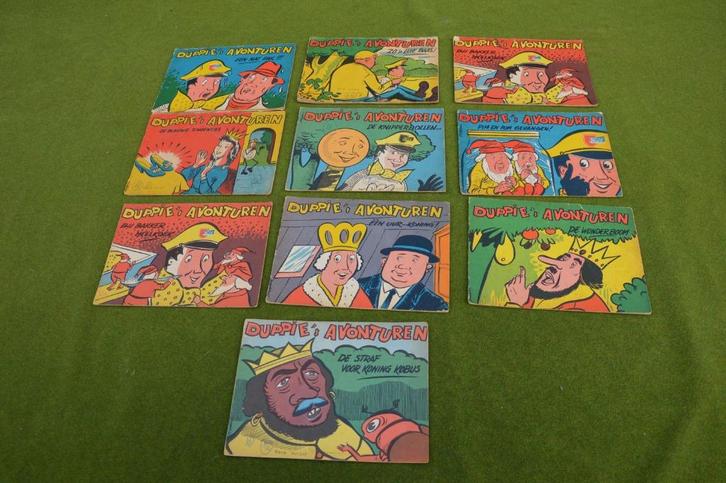 10 vintage boekjes van Duppie`s Avonturen De NVG kruidenier, Verzamelen, Merken en Reclamevoorwerpen, Gebruikt, Verpakking, Ophalen of Verzenden