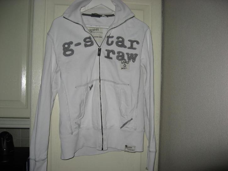 wit sportjasje / trainingsjasje van G-Star Raw, mt S/M, Kleding | Dames, Sportkleding, Zo goed als nieuw, Maat 38/40 (M), Wit