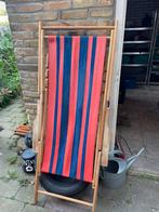 Tuinstoel vintage, Ophalen, Gebruikt, Hout, Verstelbaar