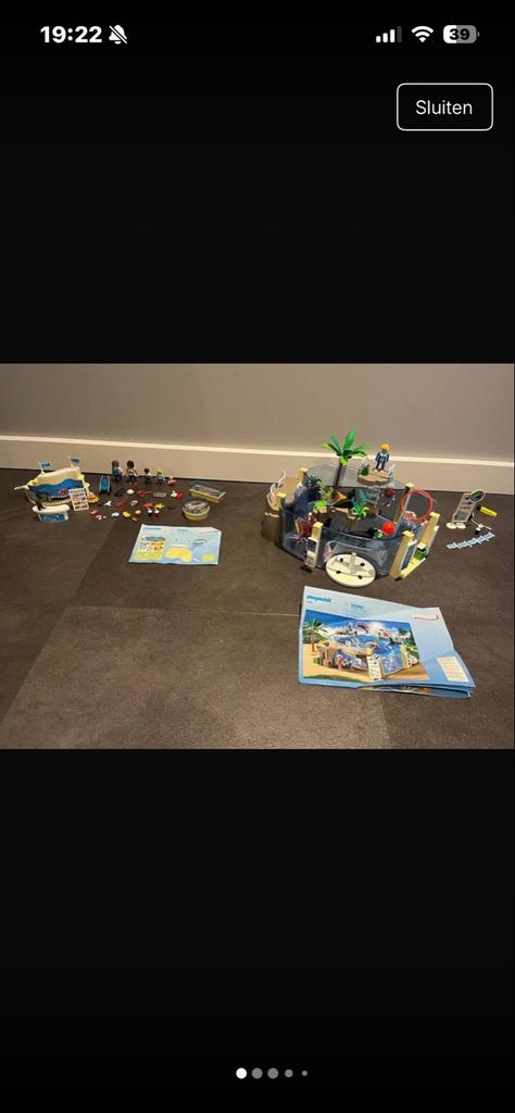 Playmobil Aquarium 9060 / Aquariumshop 9061, Ophalen of Verzenden, Gebruikt, Complete set