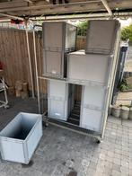 12 grote Magazijnbakken, kratten 40x60x42hoog, Doe-het-zelf en Verbouw, Kratten en Dozen, Ophalen, Krat, 50 cm of meer