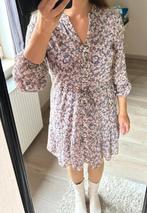 Lila kleedje beige bloemetjes Esqualo, Paars, Ophalen of Verzenden, Maat 36 (S), Boven de knie