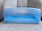 Tupperware cake trommel/Broodtrommel incl. Roostertje, Ophalen of Verzenden, Gebruikt, Blauw, Bus of Trommel