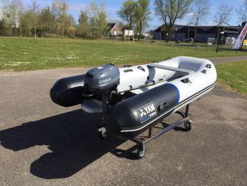 nieuwe  set  rubberboot yam 310 met yamaha 4 /5/6 pk op=op