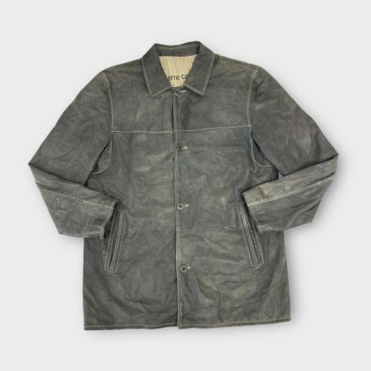 Pierre Cardin heren jas maat XL (100% leer), Kleding | Heren, Jassen | Winter, Gedragen, Maat 56/58 (XL), Groen, Ophalen of Verzenden