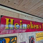 Emaille reclamebord Heinekens bier, Ophalen of Verzenden, Zo goed als nieuw
