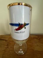 KLM Fokker bierglas met goudrand, Ophalen, Zo goed als nieuw, Overige typen