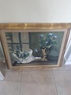Schilderij met lijst bloemen stil leven cassanello 1963, Ophalen