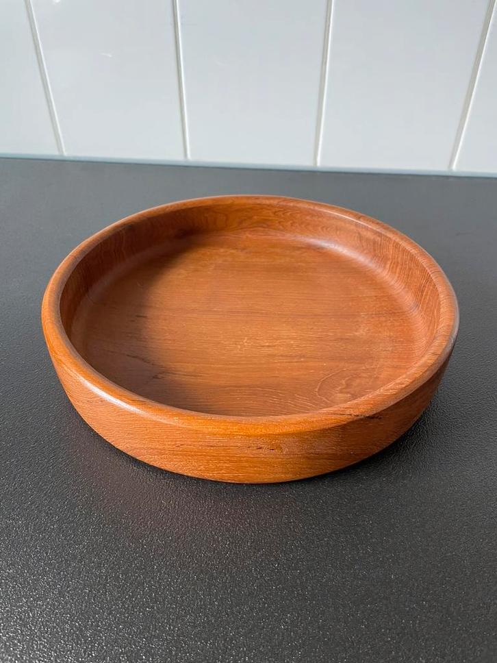 Houten schaal, Huis en Inrichting, Woonaccessoires | Schalen en Manden, Zo goed als nieuw, Schaal, Rond, Hout, Ophalen