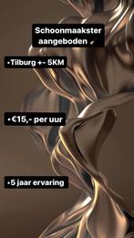 Schoonmaakster aangeboden, Overige uren, MBO, Vanaf 10 jaar, Overige vormen