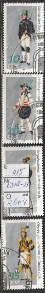 DDR Hist. Uniformen Michel 2318-21 Nr.R604g, Verzenden, DDR, Gestempeld