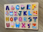 Puzzel alfabet, Gebruikt, 10 tot 50 stukjes, Ophalen of Verzenden, Van hout
