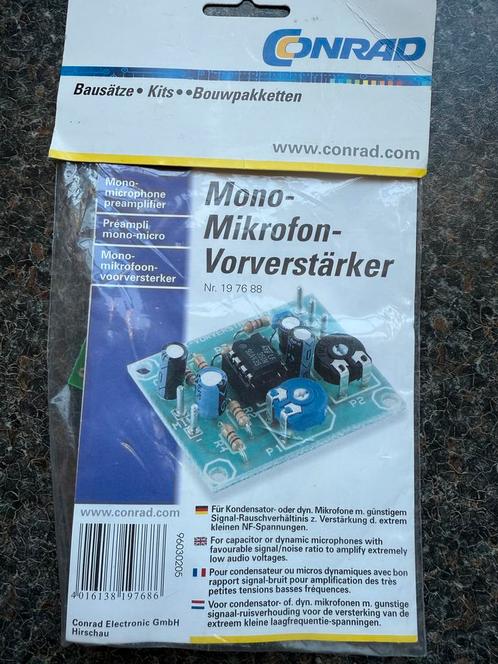 Elektronica kit om een microfoonvoorversterker, Hobby en Vrije tijd, Elektronica-componenten, Nieuw, Ophalen of Verzenden