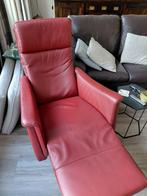 Elektrische leren relaxstoel, Huis en Inrichting, Fauteuils, Gebruikt, 100 tot 125 cm, Leer, Ophalen of Verzenden