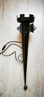 Mooie metalen zwarte TOORTS lamp, Huis en Inrichting, Lampen | Wandlampen, Ophalen