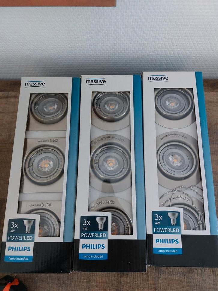 Massive Quartz LED Spots - Nieuw in doos!, Huis en Inrichting, Lampen | Plafondlampen, Nieuw, Kunststof, Metaal, Ophalen of Verzenden