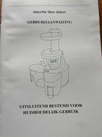 Juice Me Slow Juicer, Ophalen, Zo goed als nieuw