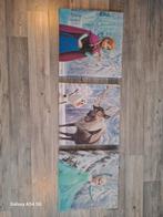 Disney frozen 3x schilderij 30x30 cms, Ophalen of Verzenden, Zo goed als nieuw, Schilderij, Minder dan 50 cm