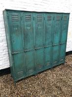 Vintage Franse metalen locker kast uit de jaren 1930, Ophalen, Gebruikt