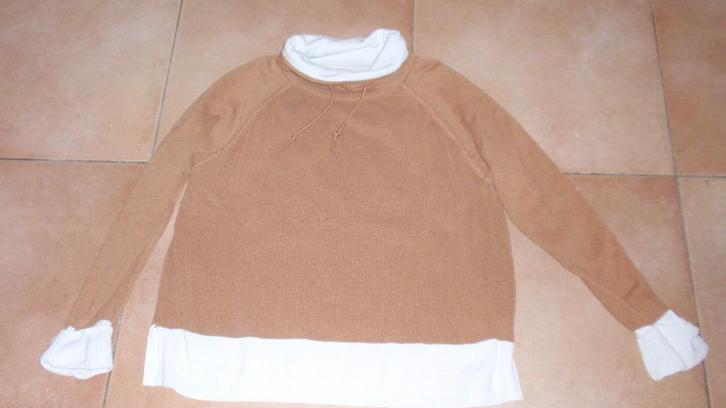 ZGAN Damestrui Esprit/EDC mt XL beige/ecru katoen lange mouw, Kleding | Dames, Truien en Vesten, Zo goed als nieuw, Maat 46/48 (XL) of groter