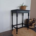 matzwarte, vintage (side)table, Huis en Inrichting, Tafels | Sidetables, Ophalen, Gebruikt, 50 tot 100 cm, 25 tot 50 cm