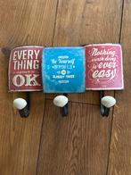 Leuke wandkapstok met 3 haken, Wandkapstok, Ophalen of Verzenden, Zo goed als nieuw, Minder dan 100 cm