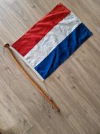 Houten gebogen Boten Vlaggenmast met Nederlandse Vlag, Watersport en Boten, Ophalen of Verzenden, Gebruikt, Overige typen