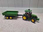 Bruder John Deere tractor met aanhanger, Ophalen of Verzenden, Gebruikt