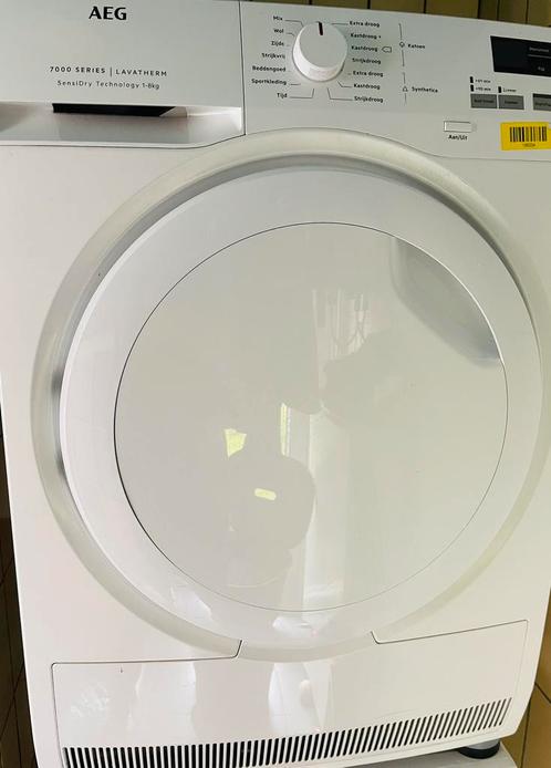 AEG 8 kg Warmtepomp Sensidry, Witgoed en Apparatuur, Wasdrogers, Gebruikt, Condens, Voorlader, 8 tot 10 kg, 85 tot 90 cm, Anti-kreukfase