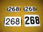 oud emaille huisnummer 268 ook 269 270 271 272 273 274 275 5, Ophalen of Verzenden