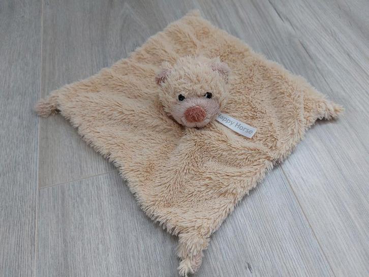 Knuffel knuffeldoekje happy horse beer boogy bruin L485, Kinderen en Baby's, Speelgoed | Knuffels en Pluche, Zo goed als nieuw
