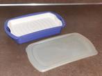 Tupperware lunch box / vlees uitlek bak blauw, Huis en Inrichting, Keuken | Tupperware, Ophalen of Verzenden, Blauw