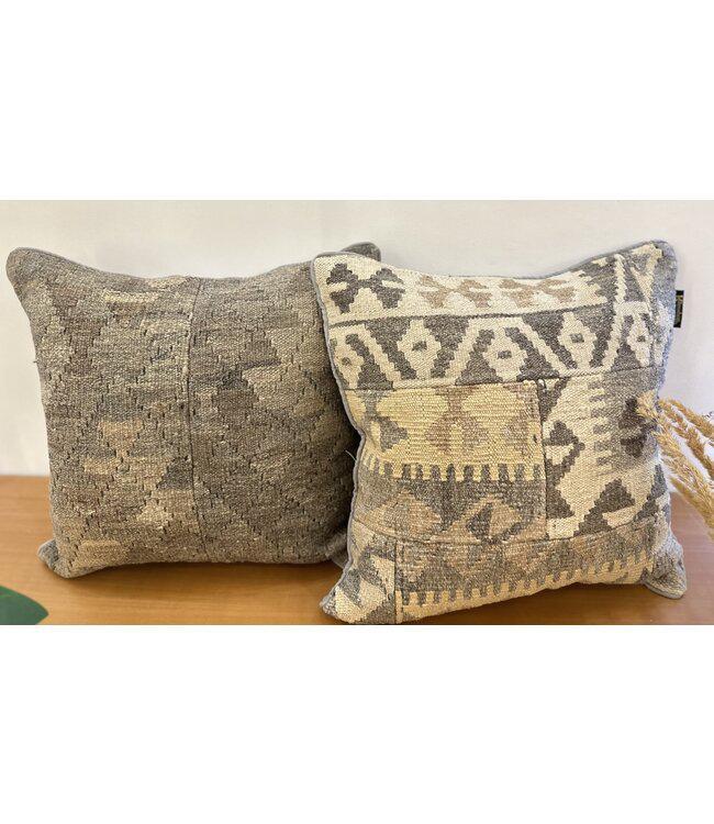 natuurlijk met vulling Handgemaakte kelim kussens ca 45x45cm, Huis en Inrichting, Woonaccessoires | Kussens, Nieuw, Vierkant, Ophalen of Verzenden