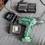Hitachi schroef boor machine incl 2 accus en oplader, Ophalen of Verzenden, Zo goed als nieuw, Boor- en Schroefmachine