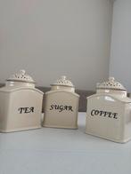 Vintage Voorraadpotten Thee Suiker Koffie - Anne Nichols, Ophalen, Zo goed als nieuw