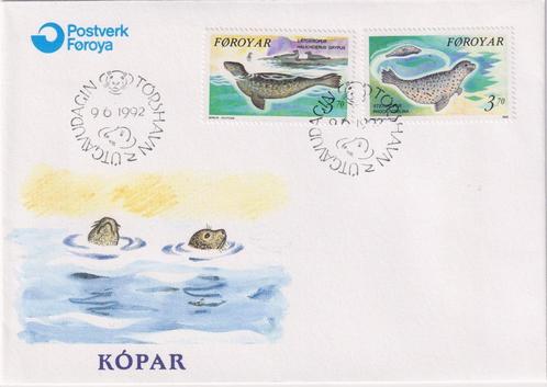 Foroyar 1992 Sa143 Zeehonden, Postzegels en Munten, Postzegels | Eerstedagenveloppen, Onbeschreven, Europa, Ophalen of Verzenden