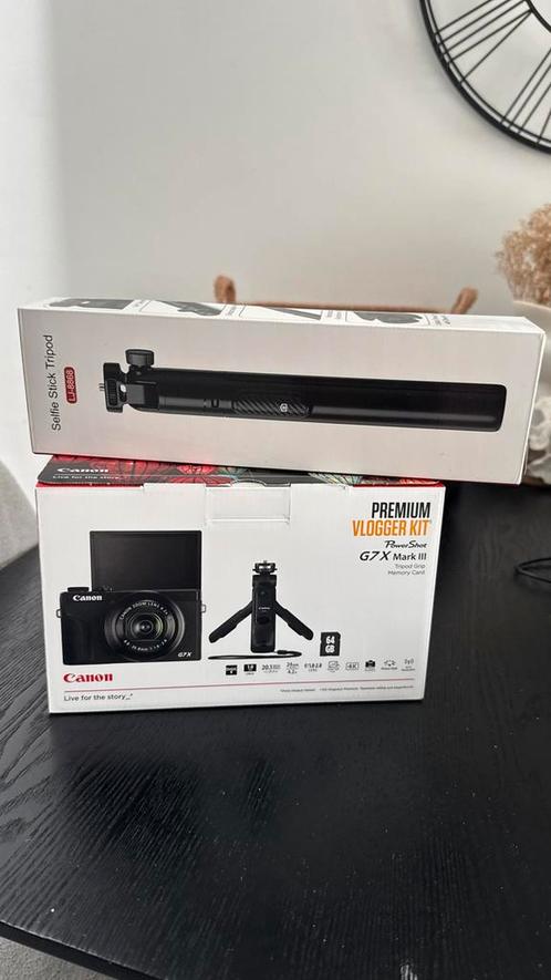 Canon G7X Mark III Vlogger Kit - Nieuw met veel extras, Audio, Tv en Foto, Fotocamera's Digitaal, Nieuw, Compact, Canon, Minder dan 4 keer