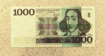 Bankbiljet 1000 gulden 1972  Spinoza beschikbaar voor biedingen