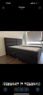 Bed- Boxspring met topper + opberg ruimte kanten180x200, Verzenden, Tweepersoons, Zo goed als nieuw, 180 cm