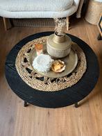 Salon tafel zwart, Huis en Inrichting, Tafels | Salontafels, Ophalen, 50 tot 100 cm, Rond, Zo goed als nieuw