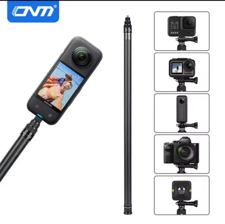 Carbon Fiber Selfie Stick for Insta360/GoPro, 3 meter, Audio, Tv en Foto, Actiecamera's, Nieuw, Overige merken, Verzenden
