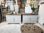 2 nachtkastjes sidetable bijzettafels dressoir buffetkast, Ophalen, 1 of 2 laden, 50 tot 100 cm, Zo goed als nieuw