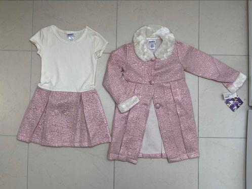 zomer set maat 116 jurk korte mouw en zomerjasje roze wit, Kinderen en Baby's, Kinderkleding | Maat 116, Zo goed als nieuw, Meisje