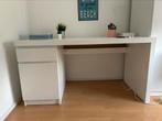 IKEA bureau Malm wit, Huis en Inrichting, Bureaus, Ophalen, Zo goed als nieuw