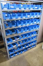 Schäfer Fix regal Grosse-0 gevuld met 32 magazijnbakken., Ophalen, Gebruikt, 70 tot 120 cm