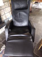 Rolf Benz zwart leren relaxfauteuil, Huis en Inrichting, Fauteuils, Ophalen, Gebruikt, 50 tot 75 cm, Leer