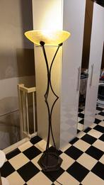 Staande lamp van staal, Huis en Inrichting, Lampen | Vloerlampen, Ophalen of Verzenden, Gebruikt, Metaal, 150 tot 200 cm